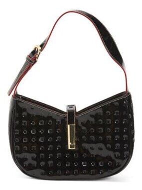 NWT ✅ ARCADIA  Patent Leather Hardware Flap Shoulder Bag  #1639 - COA & Dust Bag